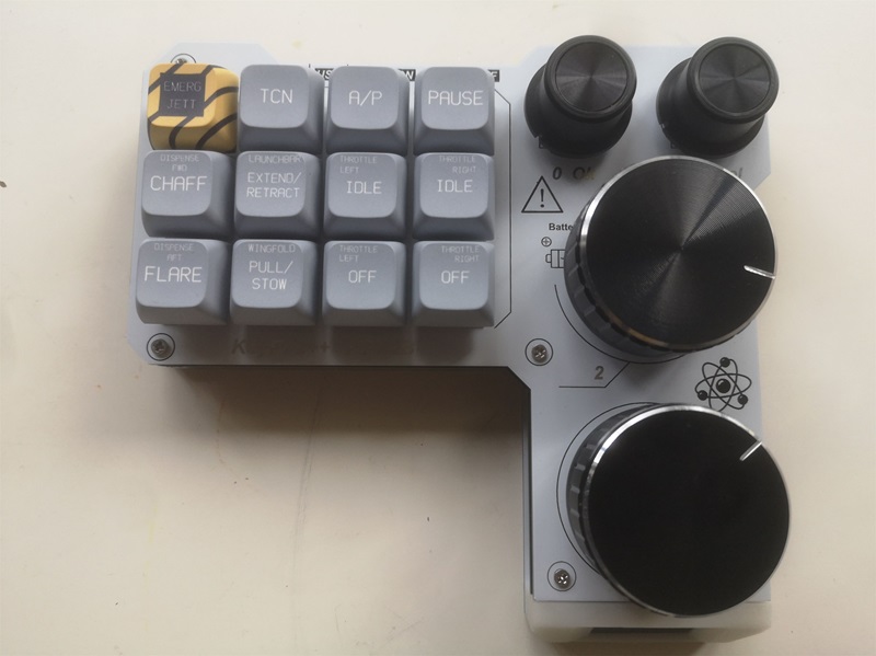 KeyPad++ Flight/Driving Simulation Deck Panel programmable RGB Keyboard with 4 Knobs