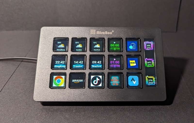 MiraBox 293S StreamDock Visual Keyboard 3x5 LCD Button